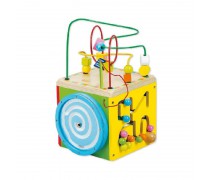 Medinis vaikiškas edukacinis kubas su ergoterapiniu labirintu | Classic World CW3640
